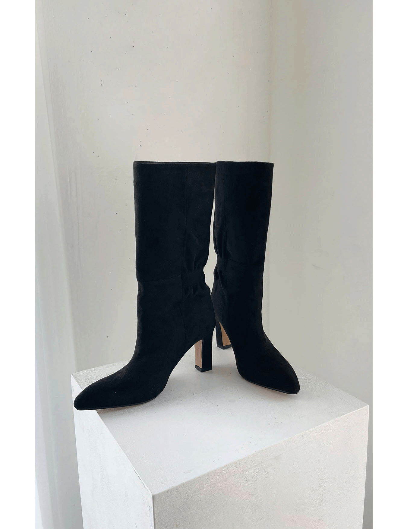 suede stiletto boots (2color)