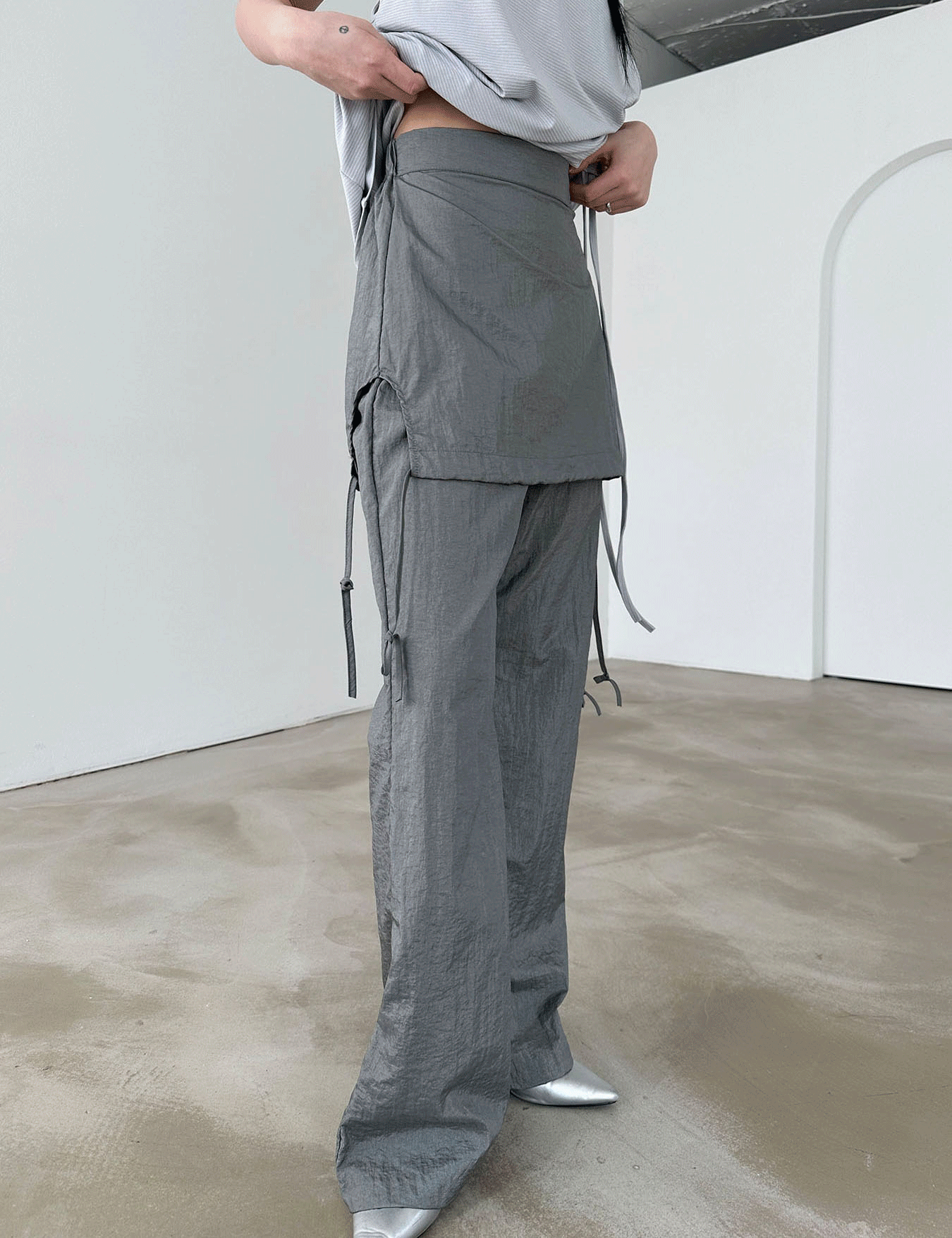 nylon skirt pants (2color)