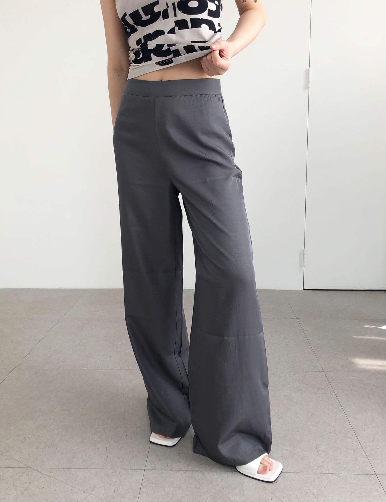 silky high pants (3color)
