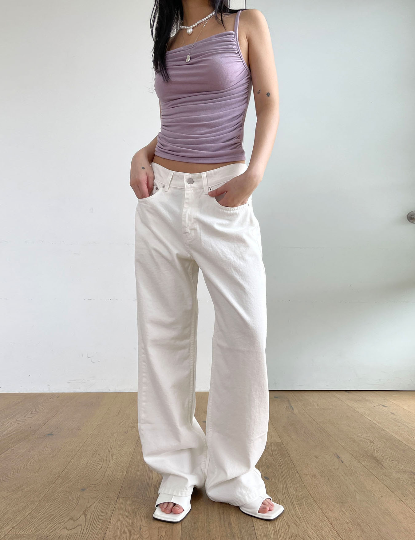 low-rise maxi pants (1color)