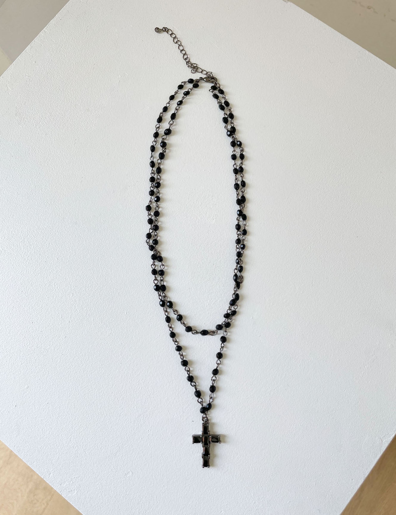 black cross necklace