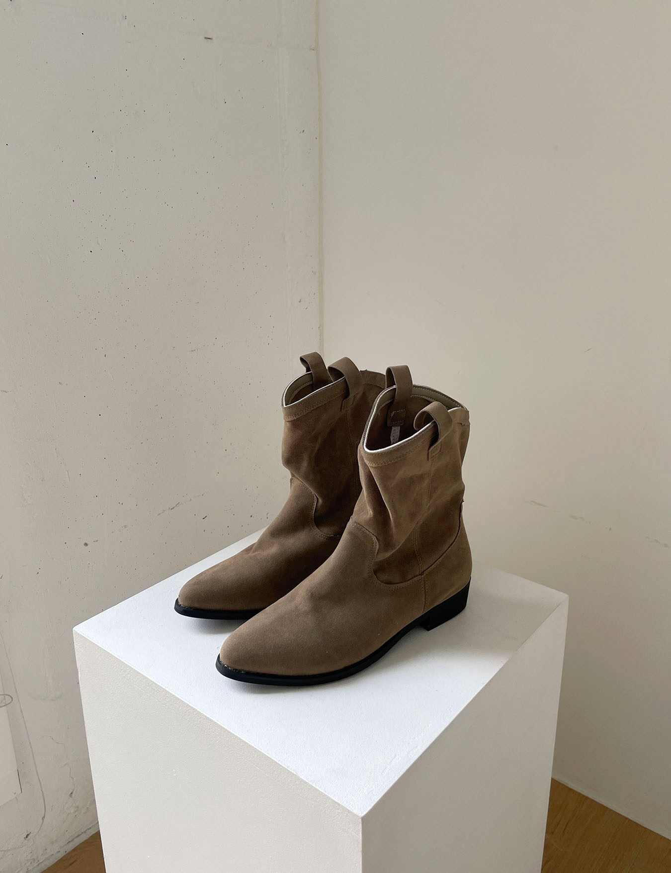 natural ankle boots (2color)